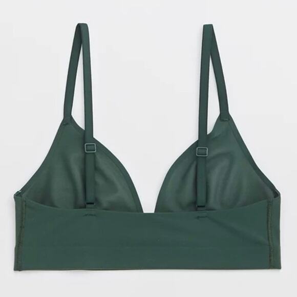 NWT SMOOTHEZ By Aerie Mesh Unlined Bralette Olive Green Size Small - Picture 3 of 9